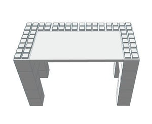 Desk - 24" x 48" Open Sides Desk *Build Requires Securing Pins*