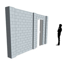 Load image into Gallery viewer, Simple Wall - W/ Door - 14 x 8 Ft