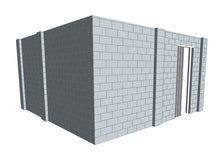Load image into Gallery viewer, L Shaped Wall - W/ Door - 15 x 15 x 8 Ft
