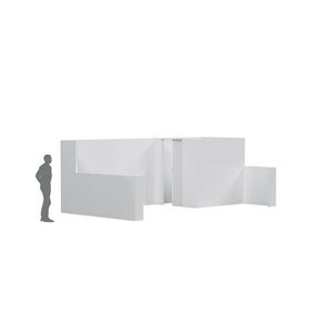trade show booth kit 20' x 9'6 x 7' w private room