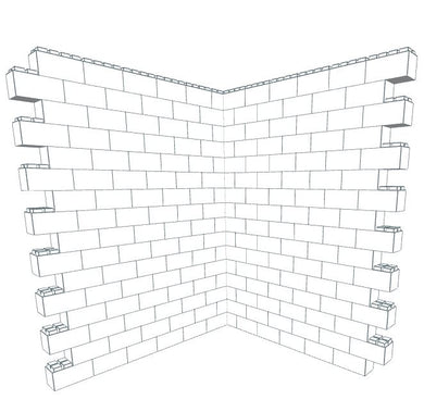 8ft H 2.44M x 2M Wide CORNER WALL SECTION