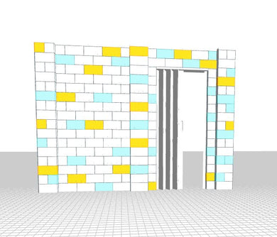 Simple Wall - W/ Door - 11 x 8 Ft