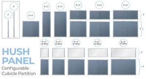 Pre-Configured - 'U' Shape - Hush Panel Cubicle
