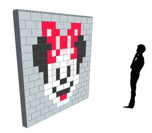 Mosaic Wall - Minnie Mouse - 9 Ft x 6 In x 8 Ft 1 In