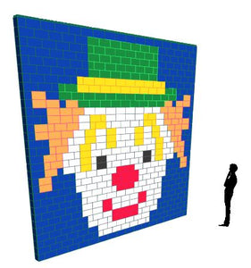 Mosaic Wall - Clown Wall - 17 Ft x 6 In x 15 Ft 7 In