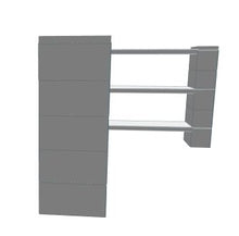 Load image into Gallery viewer, Shelving - 3 Level Corner Unit w/Thin Columns - 6 Ft 6 In x 3 Ft 6 In x 3 Ft 1 In