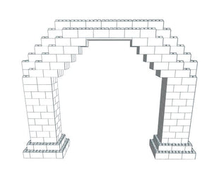 Arch - 8 Ft W Opening - 13 Ft x 2 Ft 6 In x 9 Ft 7 In *Build Requires Securing Pins*