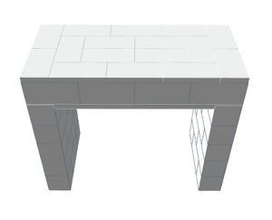 Table - Side Console style - 4 Ft X 1 Ft 6 In x 3 Ft 1 In