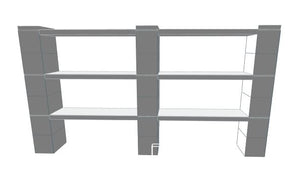 Shelving - 3 Level, Double Shelf, 72"W Kit