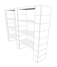 Load image into Gallery viewer, Shelving - 4 Level, Double Shelf, 72&quot;W Kit