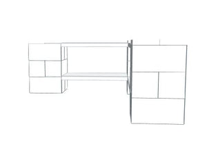 Shelving - 2 Level Corner Shelving Kit A/Thick Columns
