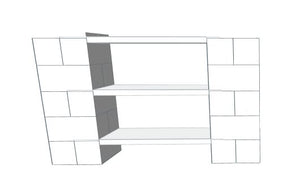 Shelving - 3 Level Corner Shelving Kit A/Thick Columns