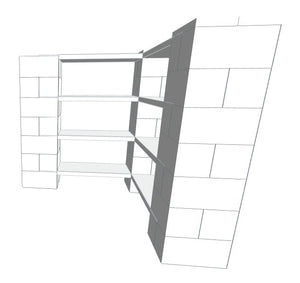 Shelving - 4 Level Corner Shelving Kit A/Thick Columns