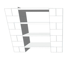 Shelving - 4 Level Corner Shelving Kit A/Thick Columns