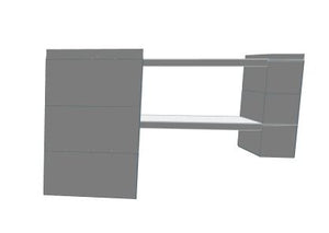 Shelving - 2 Level Corner Shelving Kit B/Thin Columns