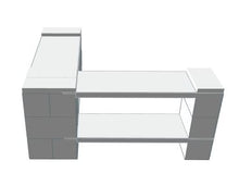 Load image into Gallery viewer, Shelving - 2 Level Corner Shelving Kit B/Thin Columns