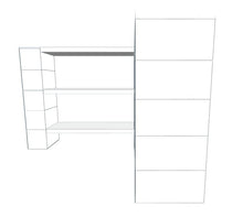 Load image into Gallery viewer, Shelving - 3 Level Corner Shelving Kit B/Thin Columns