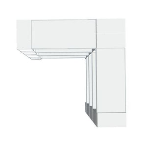 Shelving - 4 Level Corner Shelving Kit B/Thin Columns