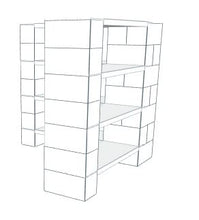 Load image into Gallery viewer, Shelving - 4 Level Corner Shelving Kit B/Thin Columns