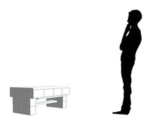 Load image into Gallery viewer, Table - Stepped Coffee Table w/Shelf - 1 Ft 6In x 4 Ft x 1 Ft 7 In