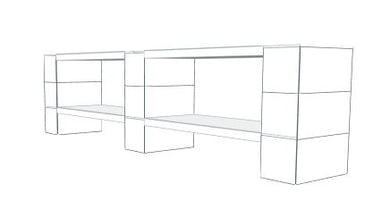 Shelving - 2 Level, Double Shelf, 72