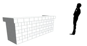 Bar - U-Shaped W/ 1 Layer Cantilever Wings - 10 Ft