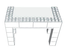 Load image into Gallery viewer, Desk - 24&quot; x 48&quot; Open Sides Desk *Build Requires Securing Pins*