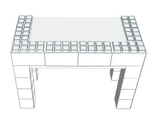 Desk - 24" x 48" Open Sides Desk *Build Requires Securing Pins*