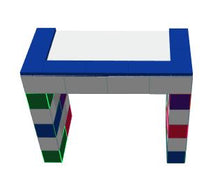 Load image into Gallery viewer, Desk - Blue Colorful Backless - 4 x 2 x 3 Ft 6 In