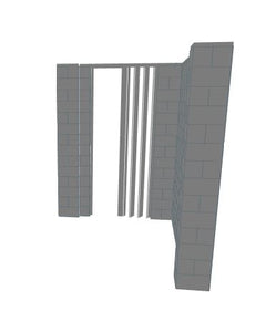 EverBlock L Shaped Wall Kit - W/ Door - 6' x 8' x 7'