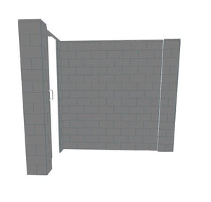 EverBlock L Shaped Wall Kit - W/ Door - 6' x 8' x 7'