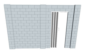 Simple Wall - W/ Door - 13 x 8 Ft
