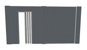 Simple Wall - W/ Door - 16 x 8 Ft
