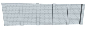 Simple Wall - Heavy Duty Columns - 30 x 8 Ft