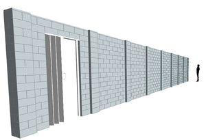 Simple Wall - W/ Door - 50 x 8 Ft