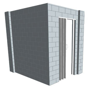 L Shaped Wall - W/ Door - 8 x 6 x 8 Ft