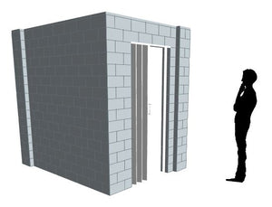 L Shaped Wall - W/ Door - 8 x 6 x 8 Ft
