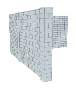 L Shaped Wall - 15 x 15 X 8 Ft
