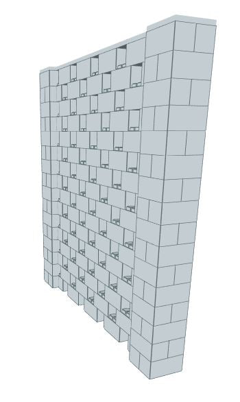 Stagger Pattern Wall - 8 x 8 Ft