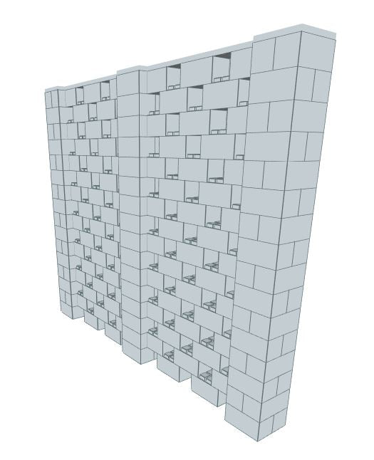 Stagger Pattern Wall - 10 x 8 Ft