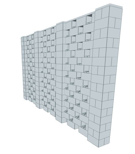 Stagger Pattern Wall - 14 x 8 Ft
