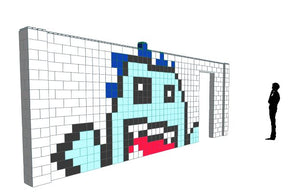 Mosaic Wall - Monster - 22 Ft 6 In x 1 Ft 6 In x 8 Ft 7 In