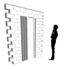 Load image into Gallery viewer, Wall Building Component - Wall Section W/ Door - 7 x 8 Ft