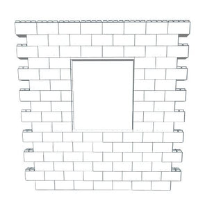 Wall Building Component - 8 x 8 Ft Wall Section W/ Window