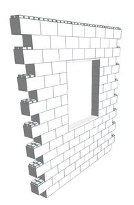Wall Building Component - 8 x 8 Ft Wall Section W/ Window