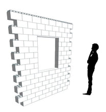 Load image into Gallery viewer, Wall Building Component - 8 x 8 Ft Wall Section W/ Window