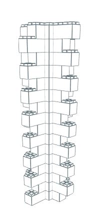 Wall Building Component - Heavy Duty Wall Column Corner 3