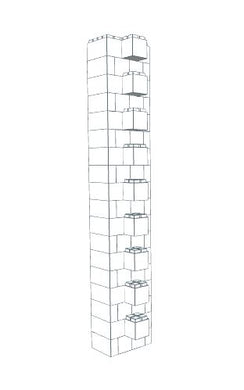 8ft H 2.44M WALL MIDDLE  JOINING COLUMN